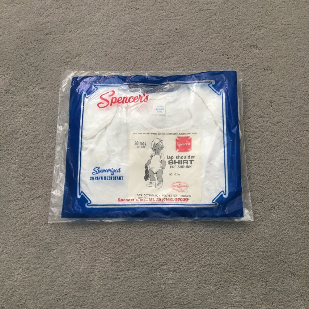 Vintage Spencer's lap shoulder shirt pre-shrunk